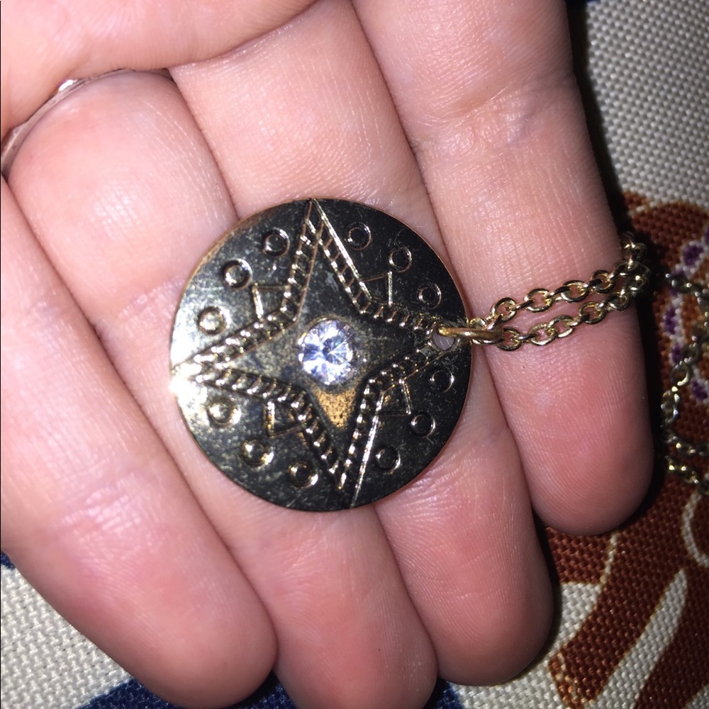 Gold Compass Necklace